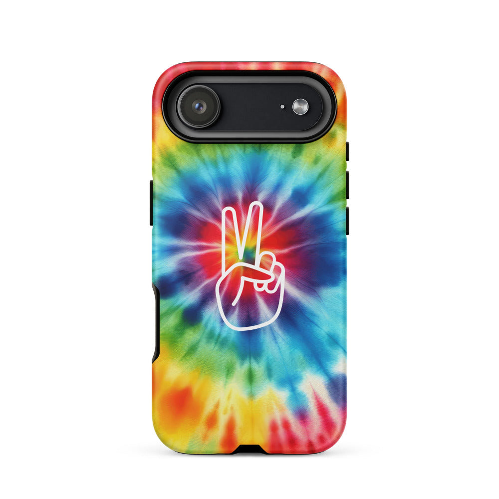 Tie Dye Peace Sign iPhone 17 Air Tough Case - Glossy Finish - https://ascensionemporium.net